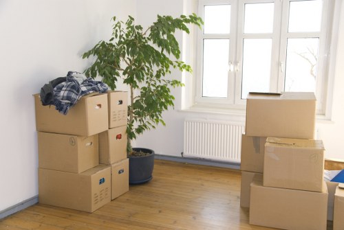 Organised storage boxes showing flexible storage use in Osterley