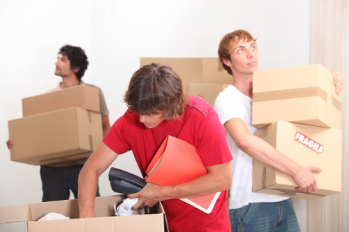 Business relocation setup and unpacking in a new Osterley office