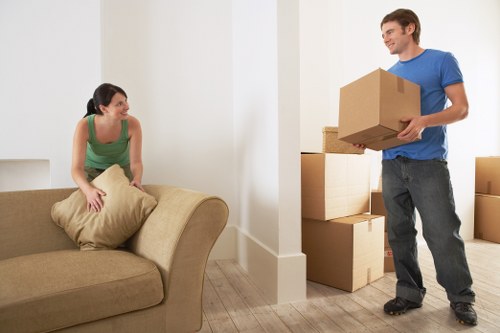 Professional moving van ready for furniture delivery in Osterley
